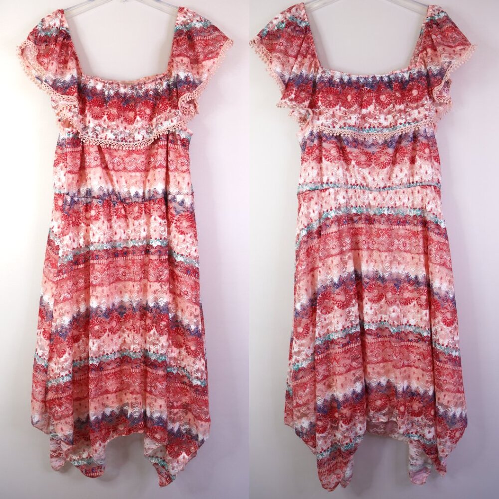 No Boundries Blush Combo Floral Lace Summer Dress